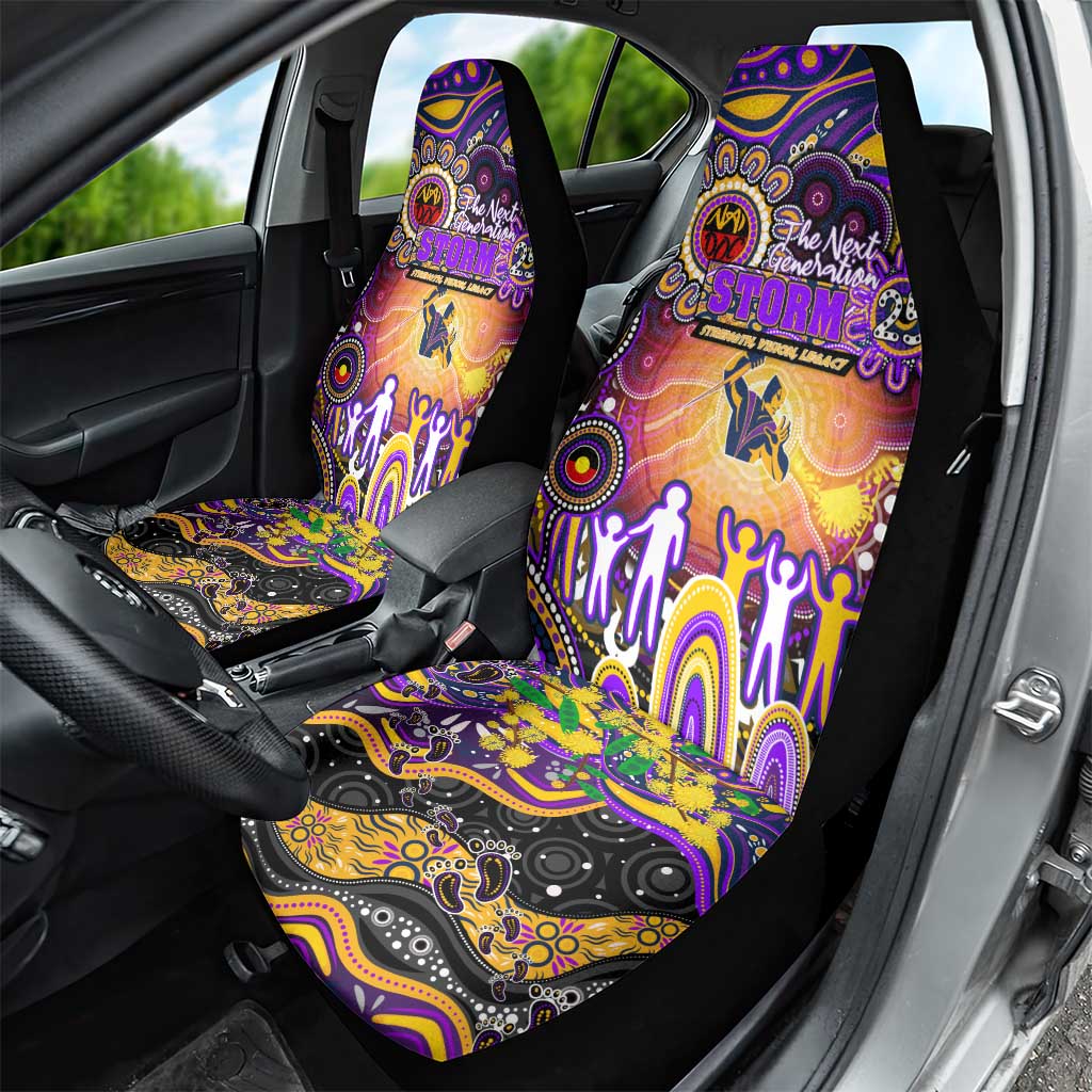 NAIDOC Week 2025 Storm Rugby Car Seat Cover Aboriginal Dot Painting