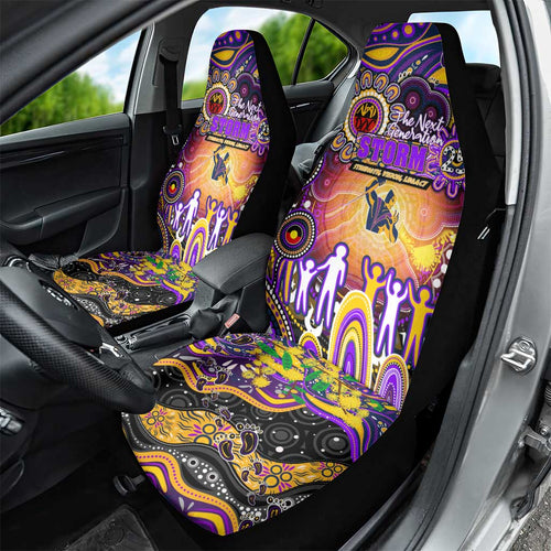 NAIDOC Week 2025 Storm Rugby Car Seat Cover Aboriginal Dot Painting