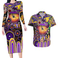 Personalised NAIDOC Week 2025 Storm Rugby Couples Matching Long Sleeve Bodycon Dress and Hawaiian Shirt Aboriginal Dot Painting