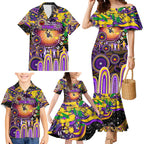 Personalised NAIDOC Week 2025 Storm Rugby Family Matching Mermaid Dress and Hawaiian Shirt Aboriginal Dot Painting