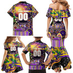 Personalised NAIDOC Week 2025 Storm Rugby Family Matching Mermaid Dress and Hawaiian Shirt Aboriginal Dot Painting