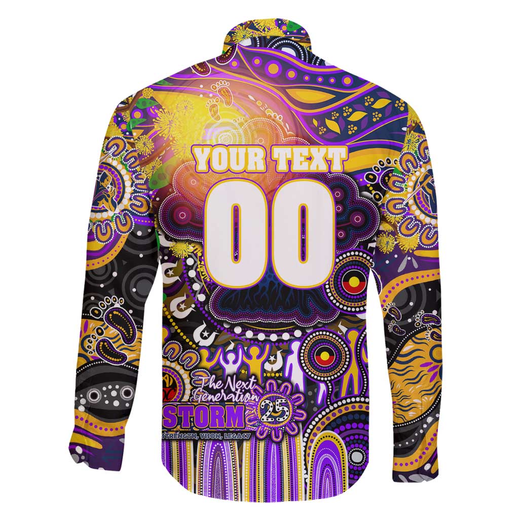 Personalised NAIDOC Week 2025 Storm Rugby Family Matching Mermaid Dress and Hawaiian Shirt Aboriginal Dot Painting