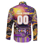 Personalised NAIDOC Week 2025 Storm Rugby Family Matching Off Shoulder Short Dress and Hawaiian Shirt Aboriginal Dot Painting