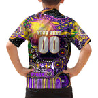 Personalised NAIDOC Week 2025 Storm Rugby Family Matching Short Sleeve Bodycon Dress and Hawaiian Shirt Aboriginal Dot Painting