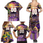 Personalised NAIDOC Week 2025 Storm Rugby Family Matching Summer Maxi Dress and Hawaiian Shirt Aboriginal Dot Painting
