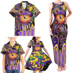 Personalised NAIDOC Week 2025 Storm Rugby Family Matching Tank Maxi Dress and Hawaiian Shirt Aboriginal Dot Painting