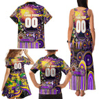 Personalised NAIDOC Week 2025 Storm Rugby Family Matching Tank Maxi Dress and Hawaiian Shirt Aboriginal Dot Painting