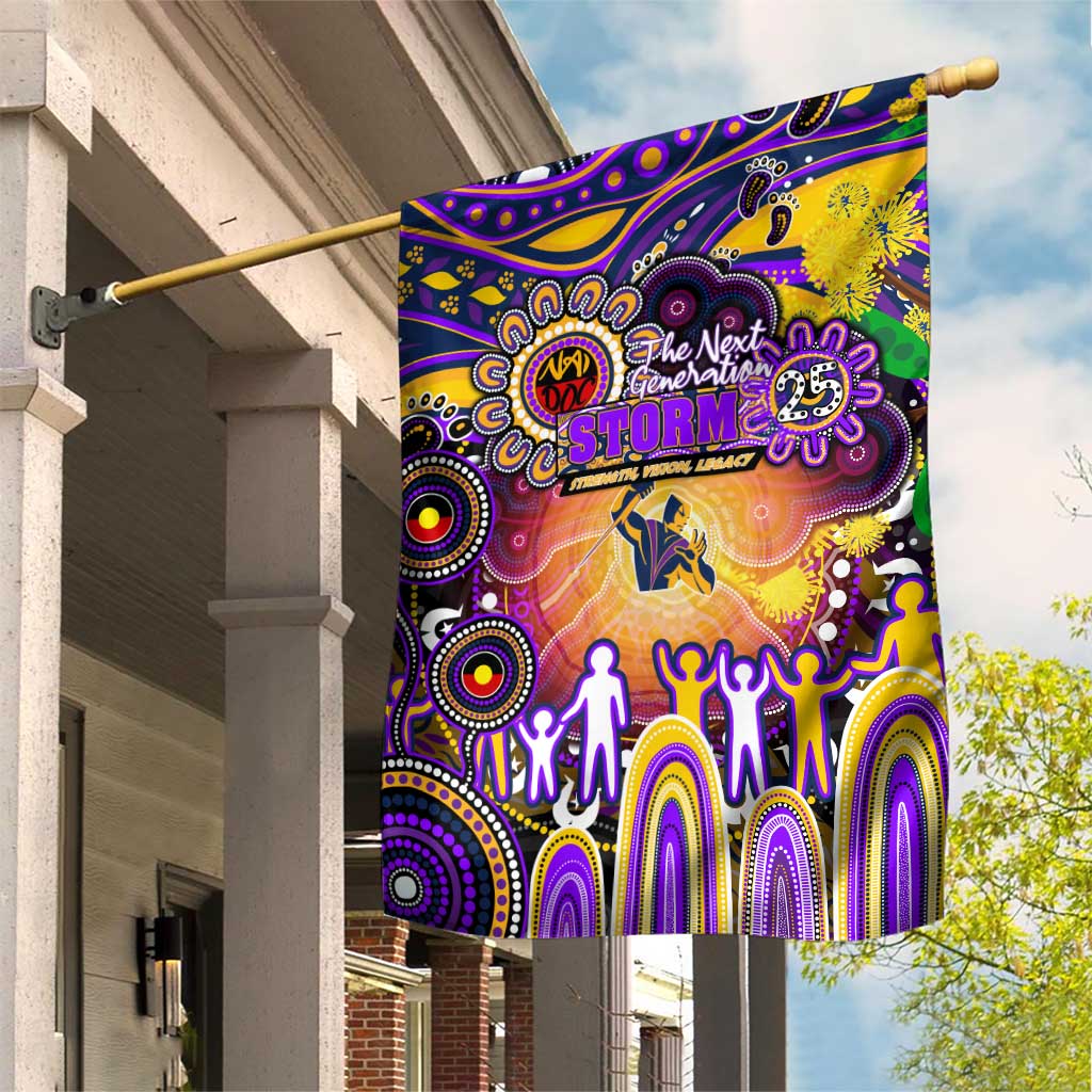NAIDOC Week 2025 Storm Rugby Garden Flag Aboriginal Dot Painting