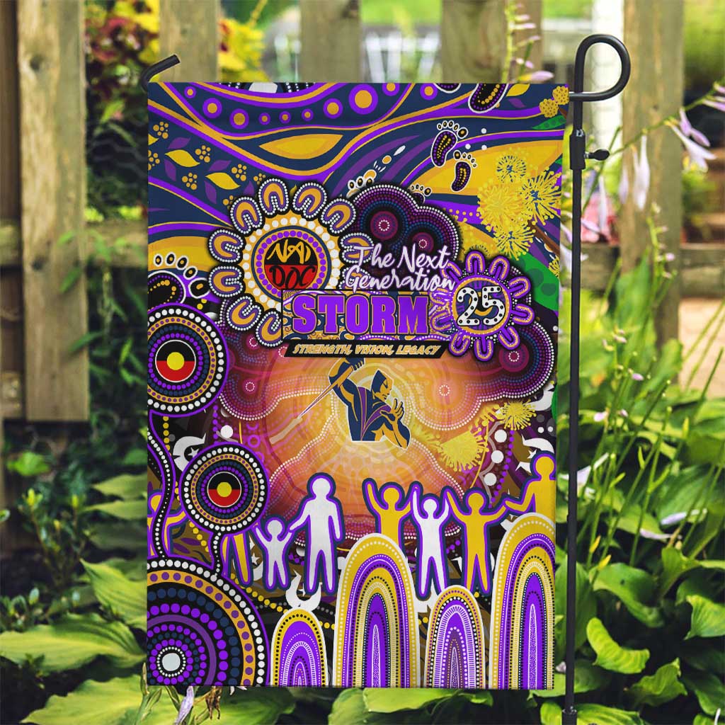 NAIDOC Week 2025 Storm Rugby Garden Flag Aboriginal Dot Painting