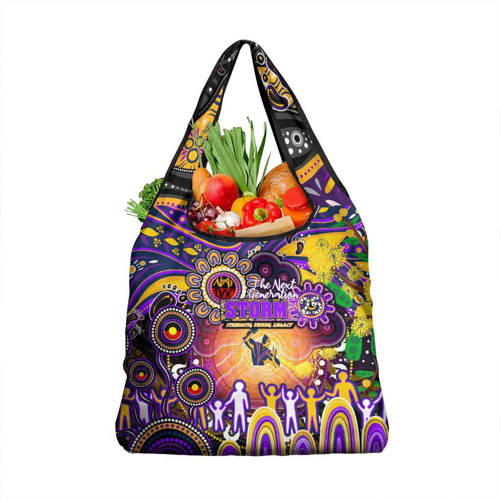NAIDOC Week 2025 Storm Rugby Grocery Bag Aboriginal Dot Painting