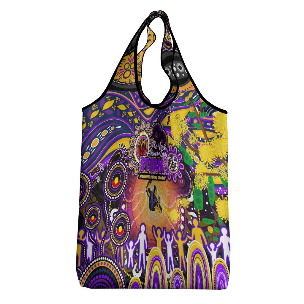 NAIDOC Week 2025 Storm Rugby Grocery Bag Aboriginal Dot Painting