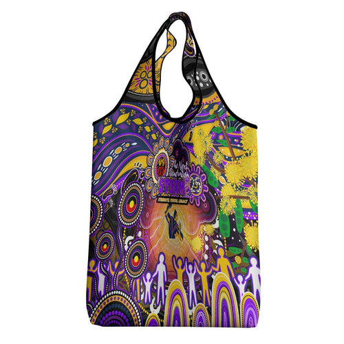 NAIDOC Week 2025 Storm Rugby Grocery Bag Aboriginal Dot Painting