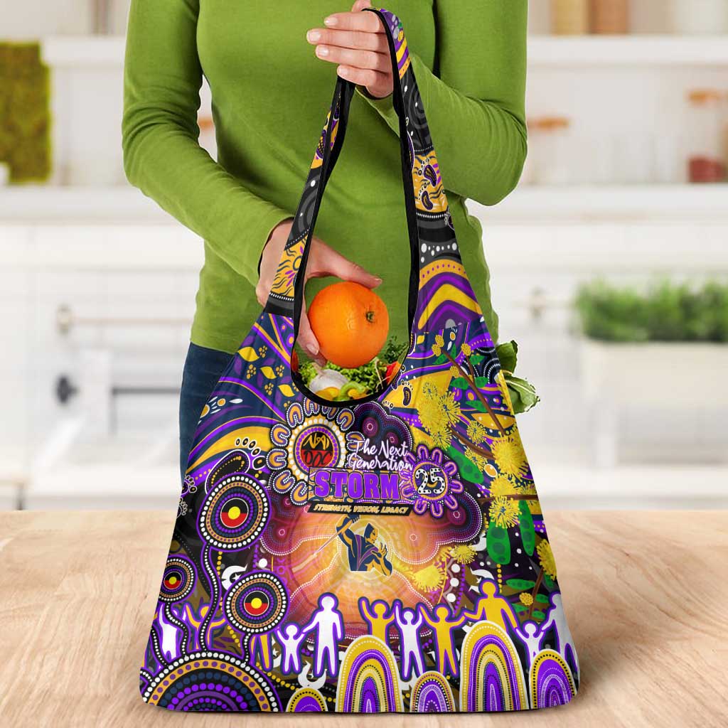 NAIDOC Week 2025 Storm Rugby Grocery Bag Aboriginal Dot Painting