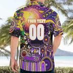 Personalised NAIDOC Week 2025 Storm Rugby Hawaiian Shirt Aboriginal Dot Painting
