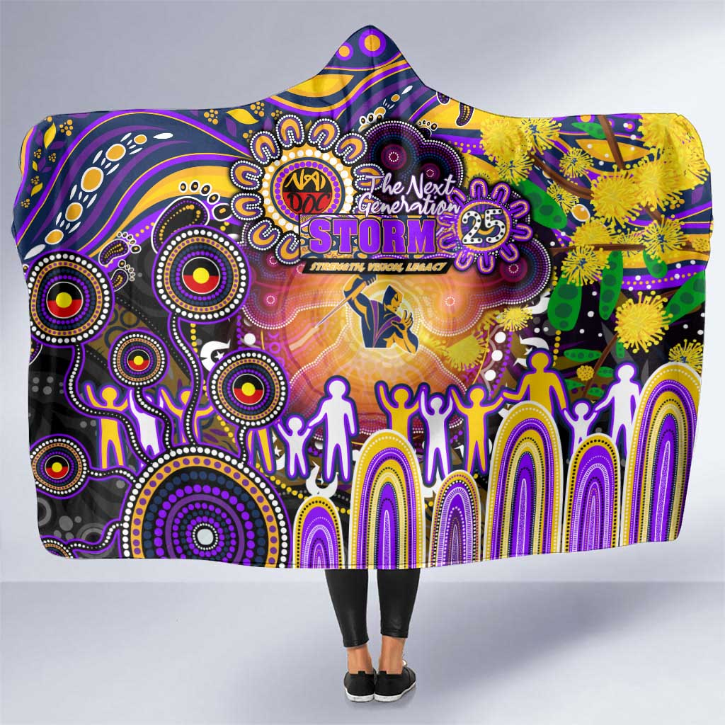 NAIDOC Week 2025 Storm Rugby Hooded Blanket Aboriginal Dot Painting