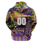 Personalised NAIDOC Week 2025 Storm Rugby Hoodie Aboriginal Dot Painting
