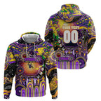 Personalised NAIDOC Week 2025 Storm Rugby Hoodie Aboriginal Dot Painting