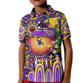 Personalised NAIDOC Week 2025 Storm Rugby Kid Polo Shirt Aboriginal Dot Painting