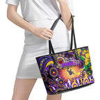 NAIDOC Week 2025 Storm Rugby Leather Tote Bag Aboriginal Dot Painting