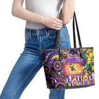 NAIDOC Week 2025 Storm Rugby Leather Tote Bag Aboriginal Dot Painting
