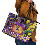 NAIDOC Week 2025 Storm Rugby Leather Tote Bag Aboriginal Dot Painting