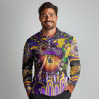 Personalised NAIDOC Week 2025 Storm Rugby Long Sleeve Polo Shirt Aboriginal Dot Painting
