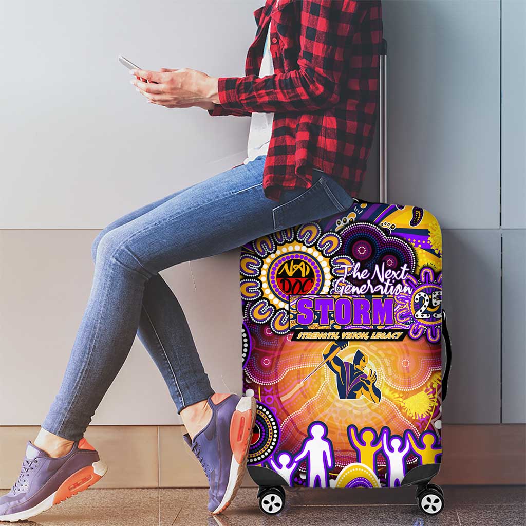 NAIDOC Week 2025 Storm Rugby Luggage Cover Aboriginal Dot Painting