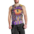 Personalised NAIDOC Week 2025 Storm Rugby Men Tank Top Aboriginal Dot Painting