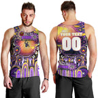 Personalised NAIDOC Week 2025 Storm Rugby Men Tank Top Aboriginal Dot Painting