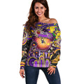 Personalised NAIDOC Week 2025 Storm Rugby Off Shoulder Sweater Aboriginal Dot Painting