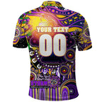 Personalised NAIDOC Week 2025 Storm Rugby Polo Shirt Aboriginal Dot Painting