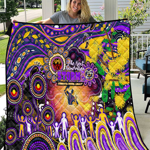 NAIDOC Week 2025 Storm Rugby Quilt Aboriginal Dot Painting
