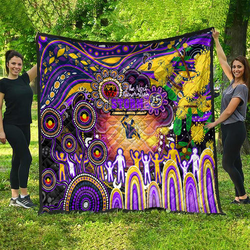 NAIDOC Week 2025 Storm Rugby Quilt Aboriginal Dot Painting