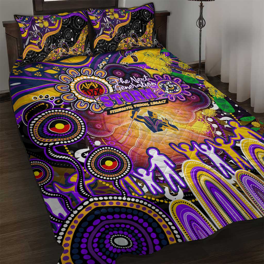 NAIDOC Week 2025 Storm Rugby Quilt Bed Set Aboriginal Dot Painting