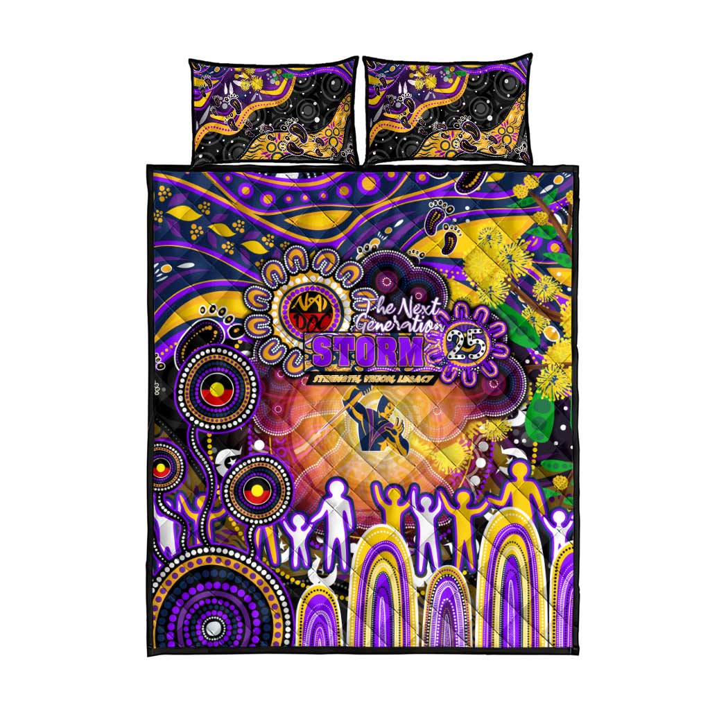 NAIDOC Week 2025 Storm Rugby Quilt Bed Set Aboriginal Dot Painting