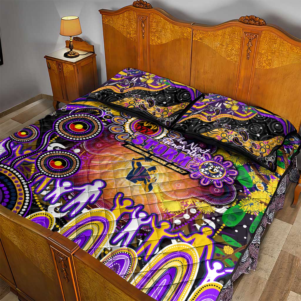 NAIDOC Week 2025 Storm Rugby Quilt Bed Set Aboriginal Dot Painting