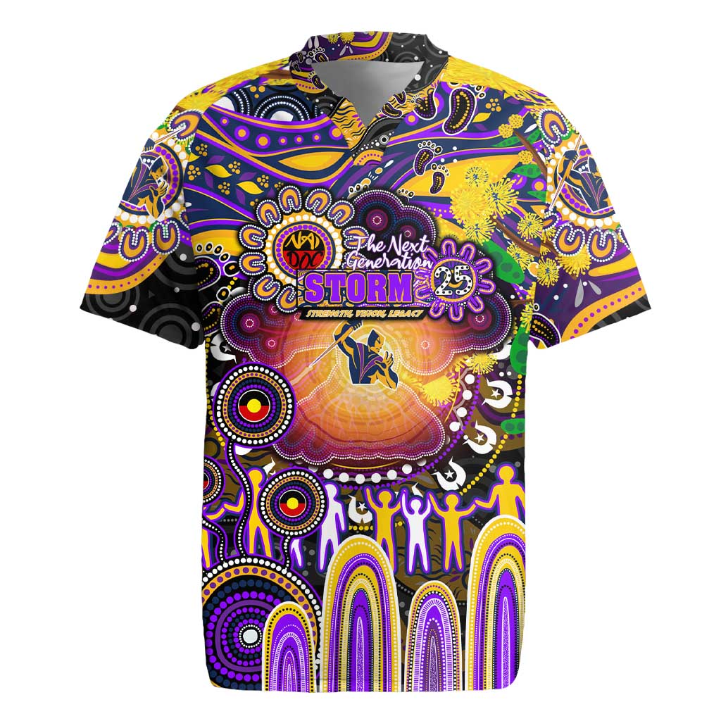 Personalised NAIDOC Week 2025 Storm Rugby Rugby Jersey Aboriginal Dot Painting