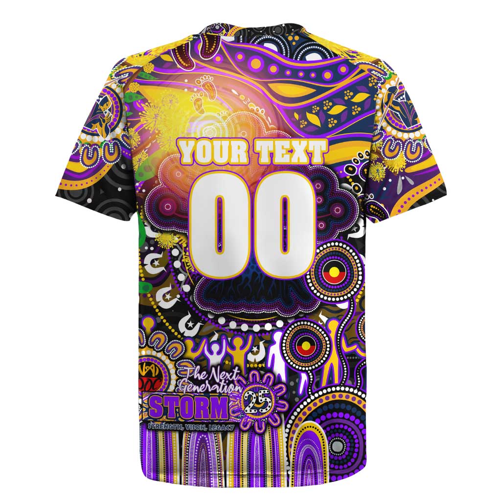 Personalised NAIDOC Week 2025 Storm Rugby Rugby Jersey Aboriginal Dot Painting
