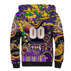 Personalised NAIDOC Week 2025 Storm Rugby Sherpa Hoodie Aboriginal Dot Painting