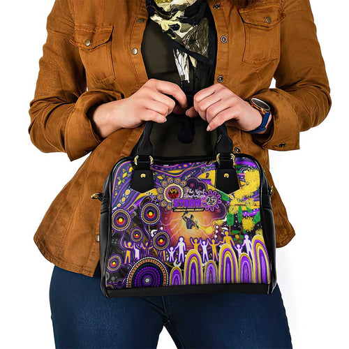 NAIDOC Week 2025 Storm Rugby Shoulder Handbag Aboriginal Dot Painting