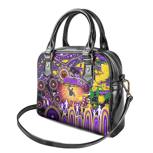 NAIDOC Week 2025 Storm Rugby Shoulder Handbag Aboriginal Dot Painting