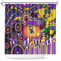 NAIDOC Week 2025 Storm Rugby Shower Curtain Aboriginal Dot Painting
