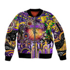 Personalised NAIDOC Week 2025 Storm Rugby Sleeve Zip Bomber Jacket Aboriginal Dot Painting