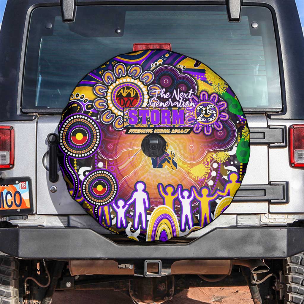 NAIDOC Week 2025 Storm Rugby Spare Tire Cover Aboriginal Dot Painting