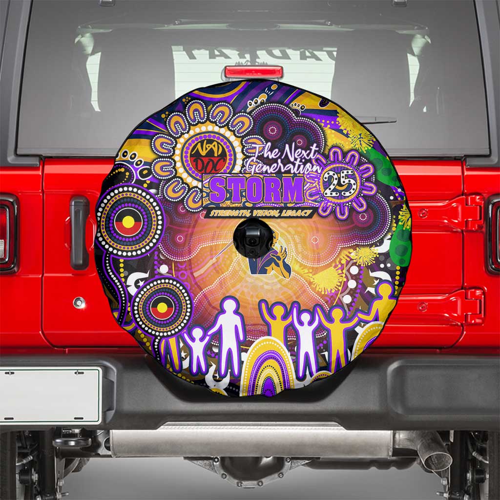 NAIDOC Week 2025 Storm Rugby Spare Tire Cover Aboriginal Dot Painting