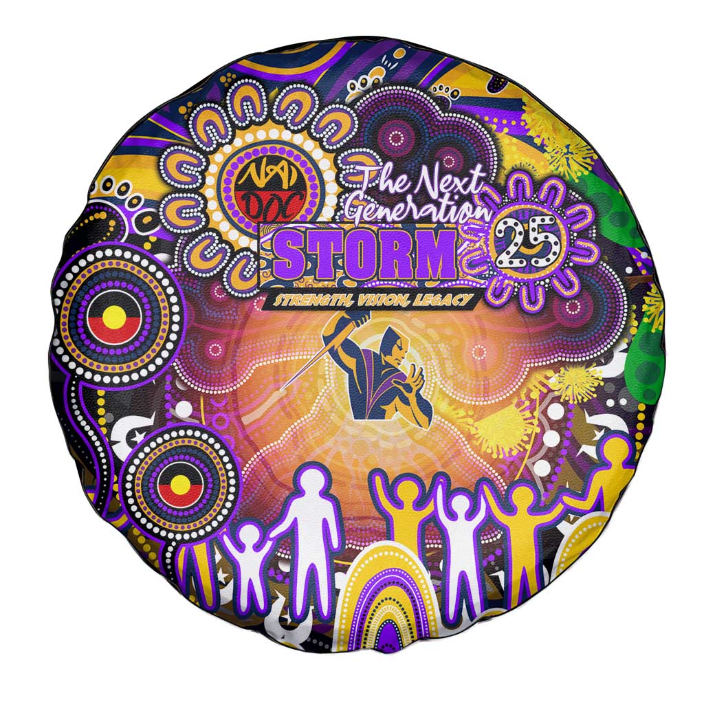 NAIDOC Week 2025 Storm Rugby Spare Tire Cover Aboriginal Dot Painting