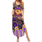 Personalised NAIDOC Week 2025 Storm Rugby Summer Maxi Dress Aboriginal Dot Painting