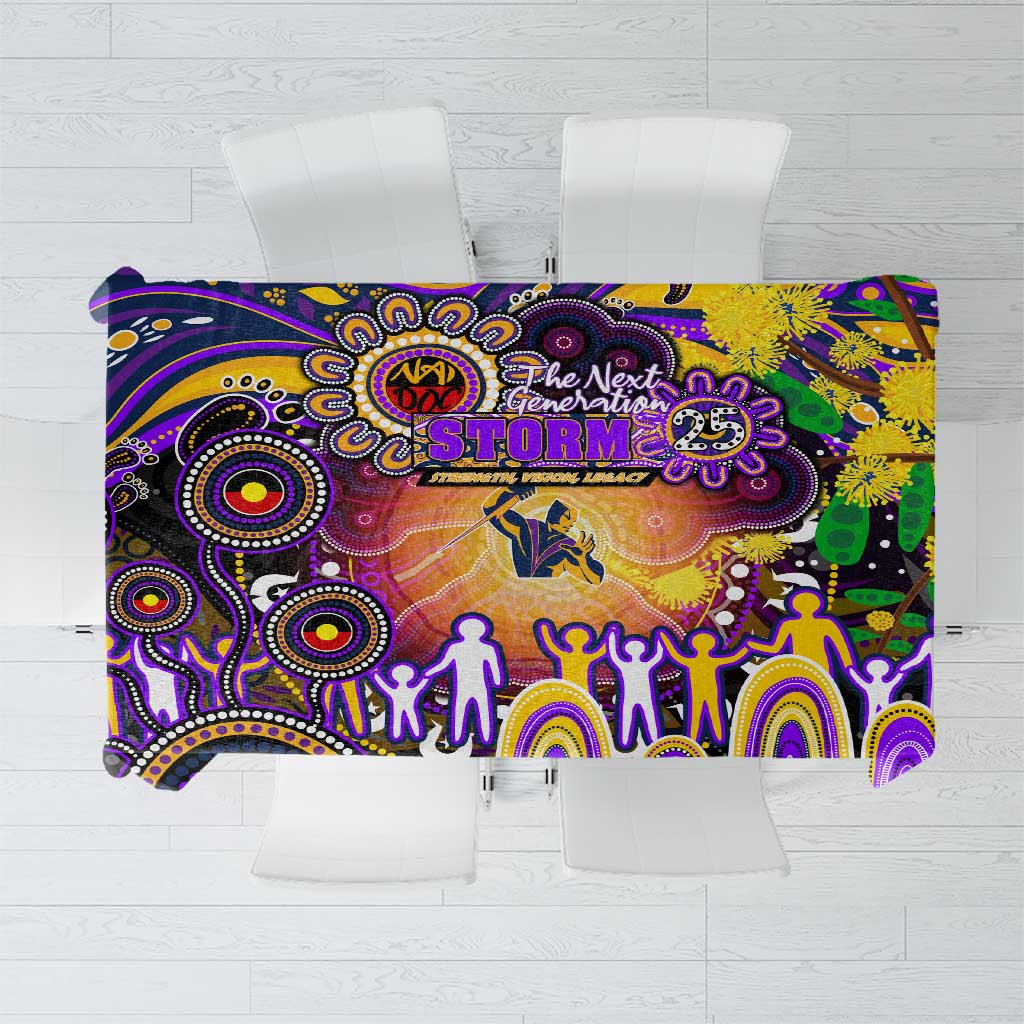 NAIDOC Week 2025 Storm Rugby Tablecloth Aboriginal Dot Painting