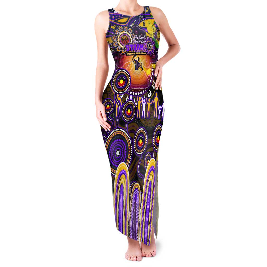 Personalised NAIDOC Week 2025 Storm Rugby Tank Maxi Dress Aboriginal Dot Painting