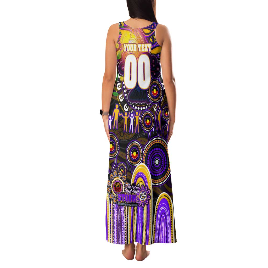 Personalised NAIDOC Week 2025 Storm Rugby Tank Maxi Dress Aboriginal Dot Painting